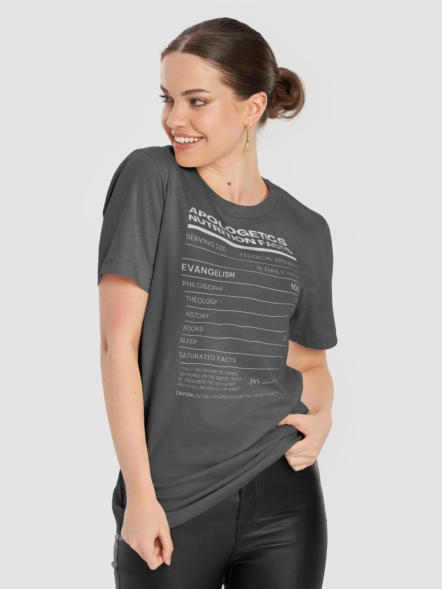 Apologetics Nutrition Facts Unisex T-Shirt product image (78)