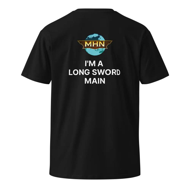 I'm A Long Sword Main MHN Emblem Unisex T-Shirt Black/Grey/Navy product image (4)
