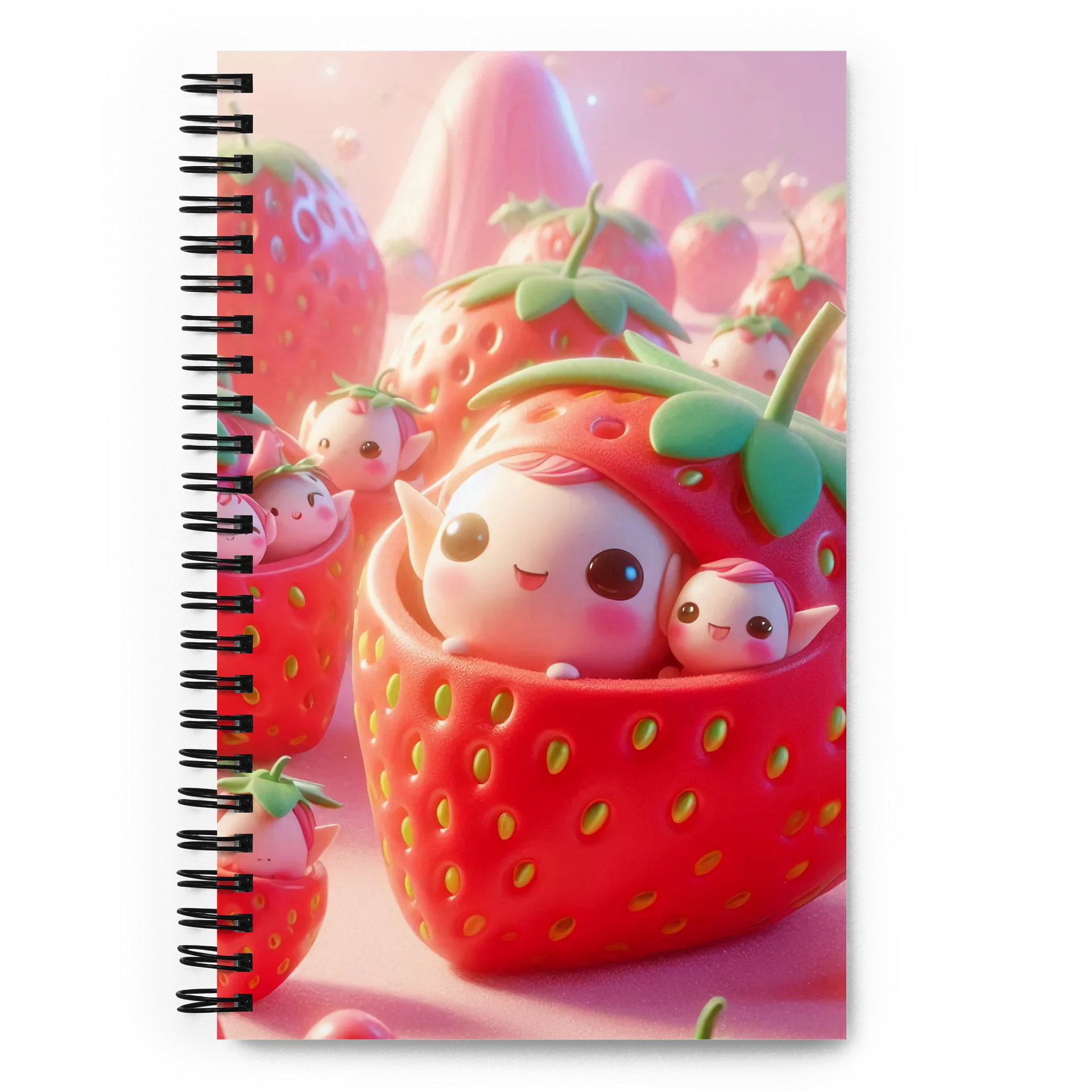 Strawberry Whimsy Spiral Notebook product image (1)