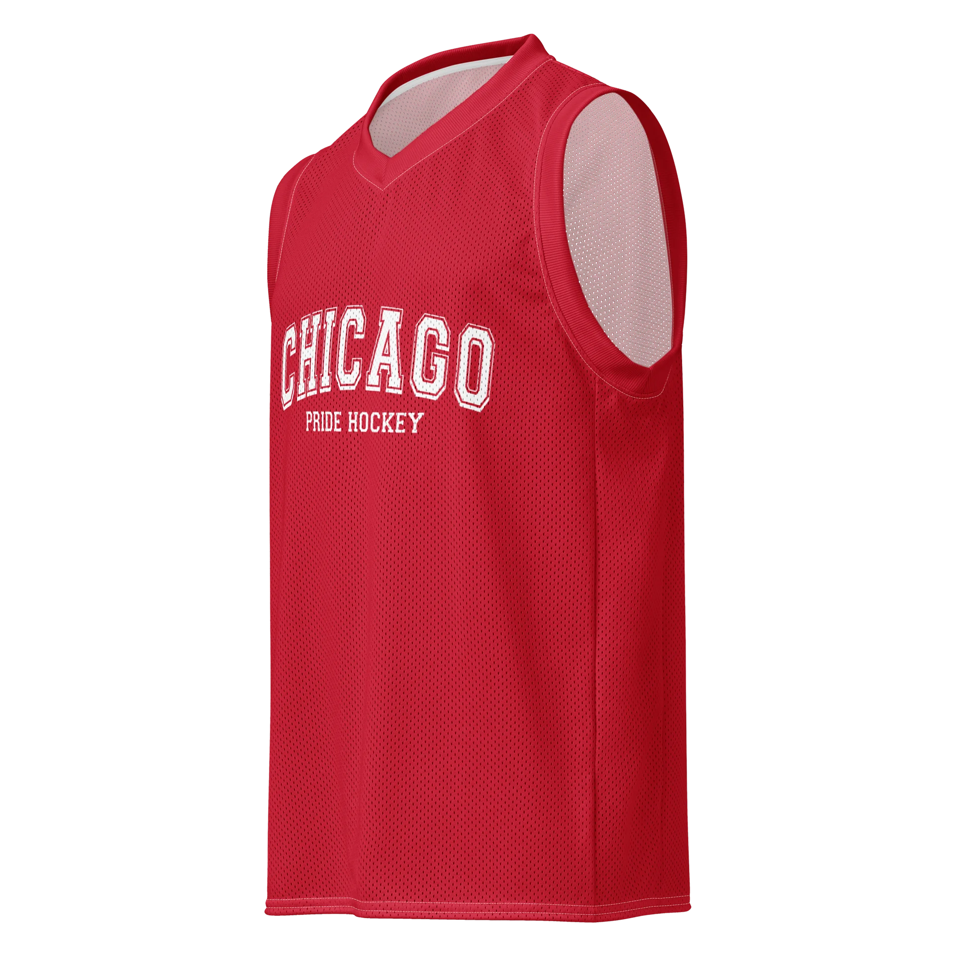 Chicago Pride Hockey Mesh Varsity Tank Top (Red Version) product image (1)