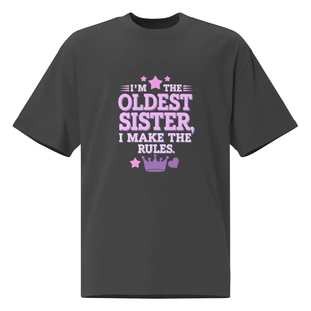 Oldest Sister Rule Maker Oversized Tee product image (1)