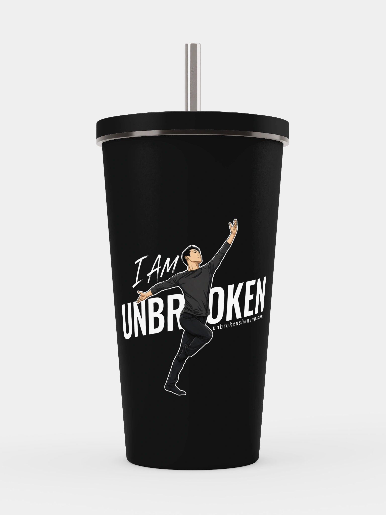 Tumbler with Straw - Black (Male Dancer) product image (1)