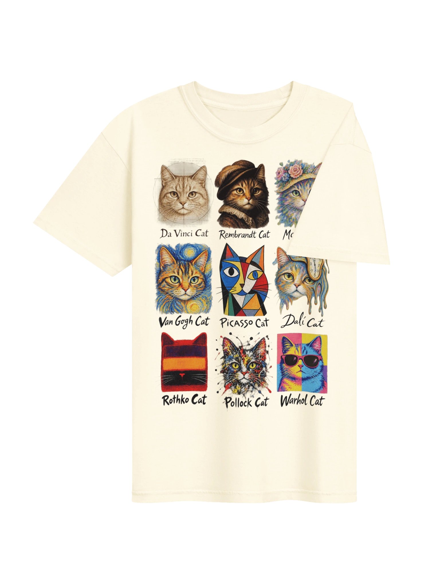 Comfort Colors® Famous Art History Painter Cat T-shirt Artistic Cat Portraits shirt product image (5)