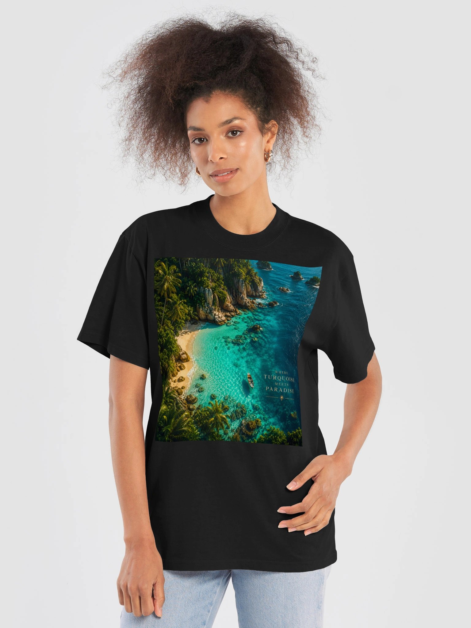 Where Turquoise Meets Paradise T-Shirt | Wanderlust Travel Gift | Tropical Christmas Birthday Gift | Unisex Tee product image (6)