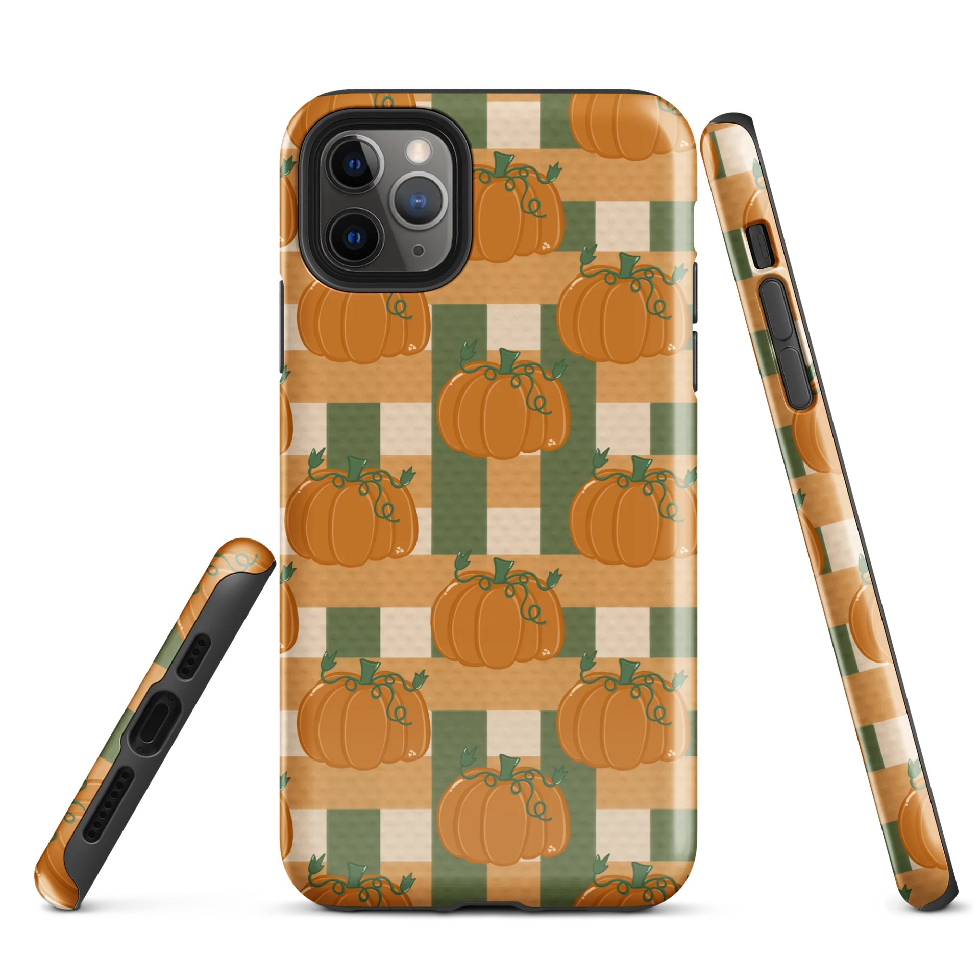 Pumpkin Plaid Pattern iPhone® Tough Case product image (2)