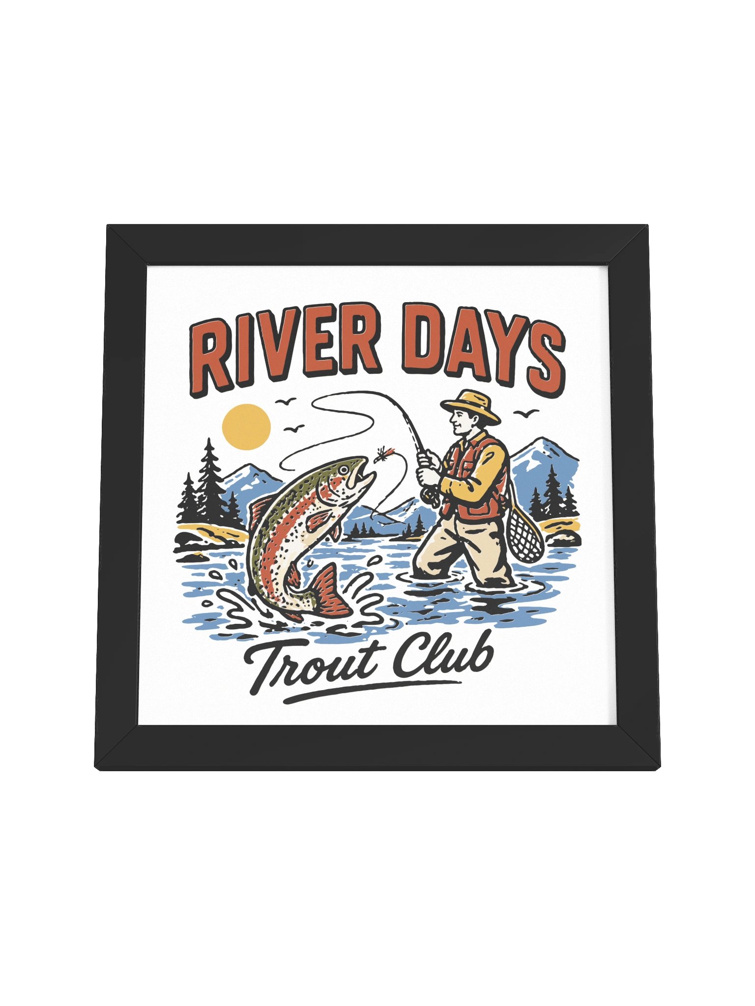 River Days Trout Club Vintage Fishing Poster product image (46)