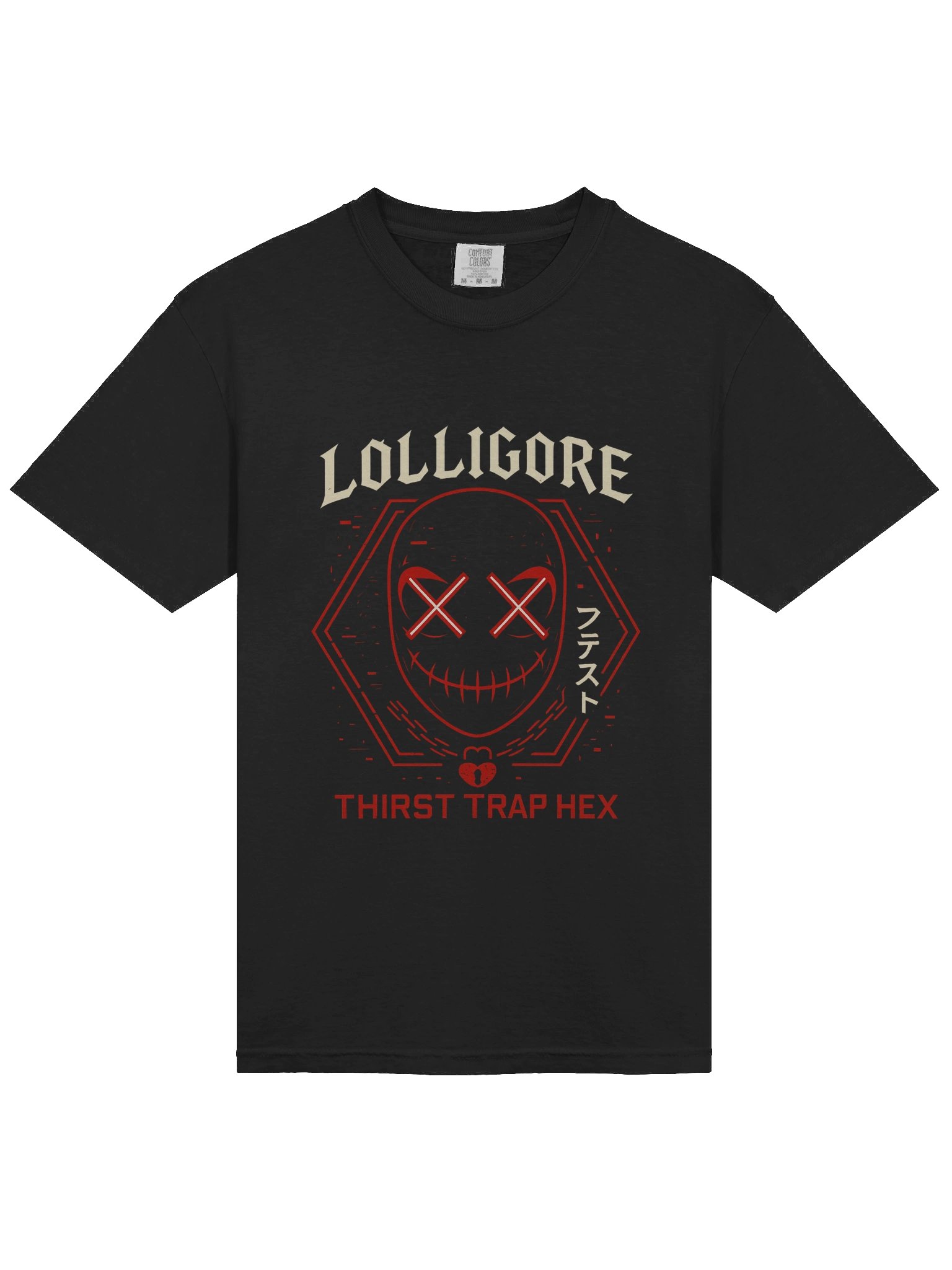 Lolligore — “Thirst Trap Hex” Neon Mask Tee product image (3)