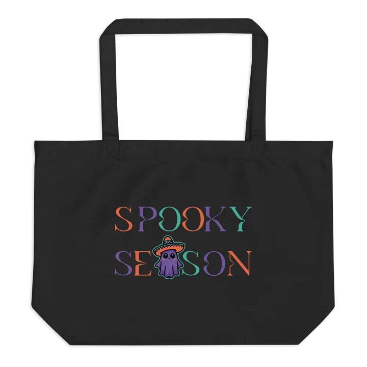 Spooky Season Sombrero Ghost Colorful Organic Cotton Tote product image (1)