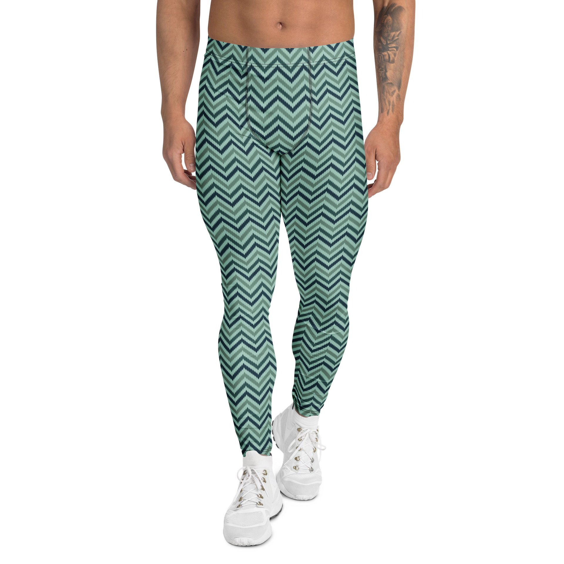 Comfortable Men’s Leggings Chevron Zig Zag Print product image (1)