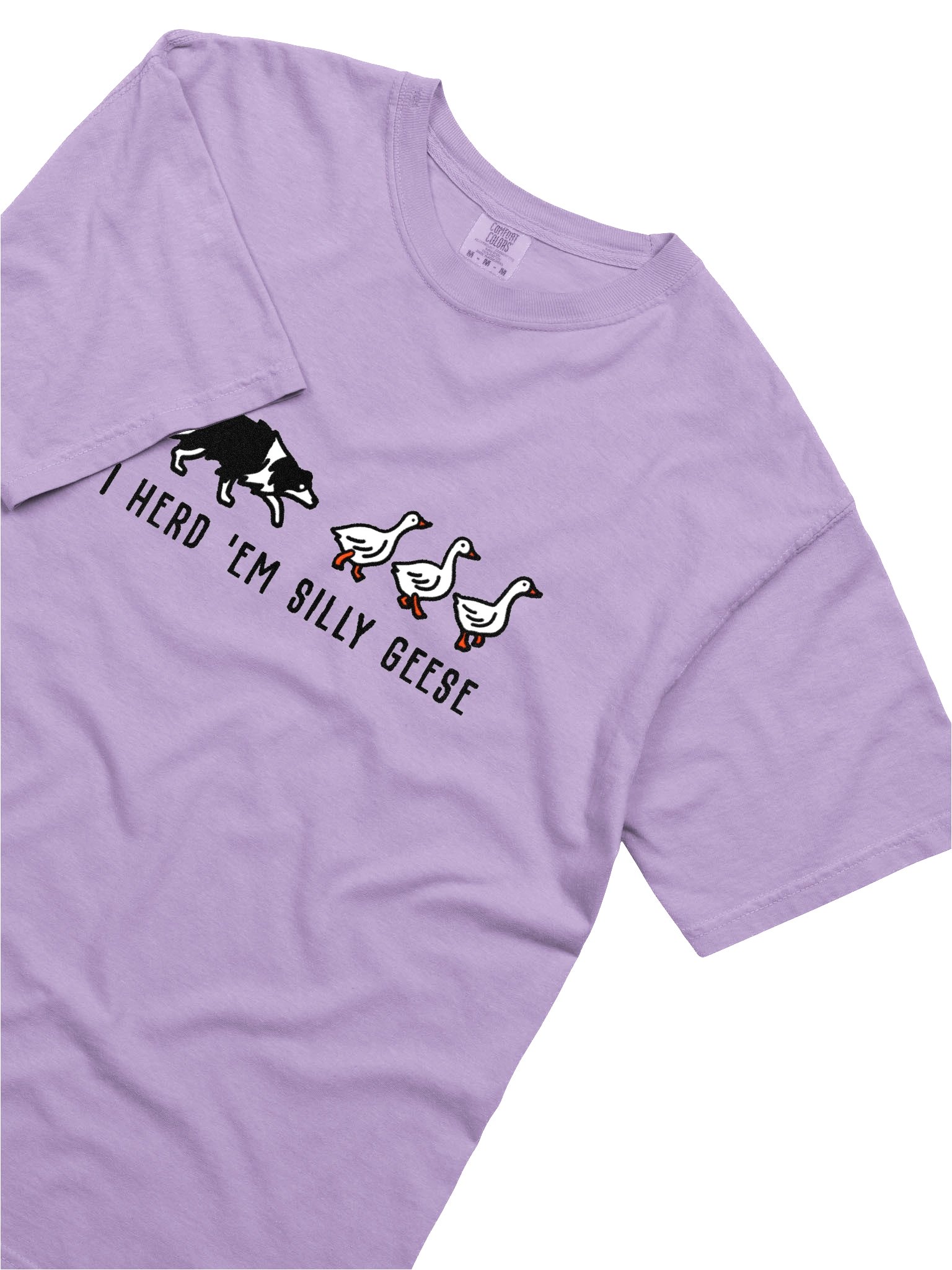 I Herd 'Em Silly Geese T-Shirt(Embroidered) of an Australian Shepherd(Black & White) product image (8)