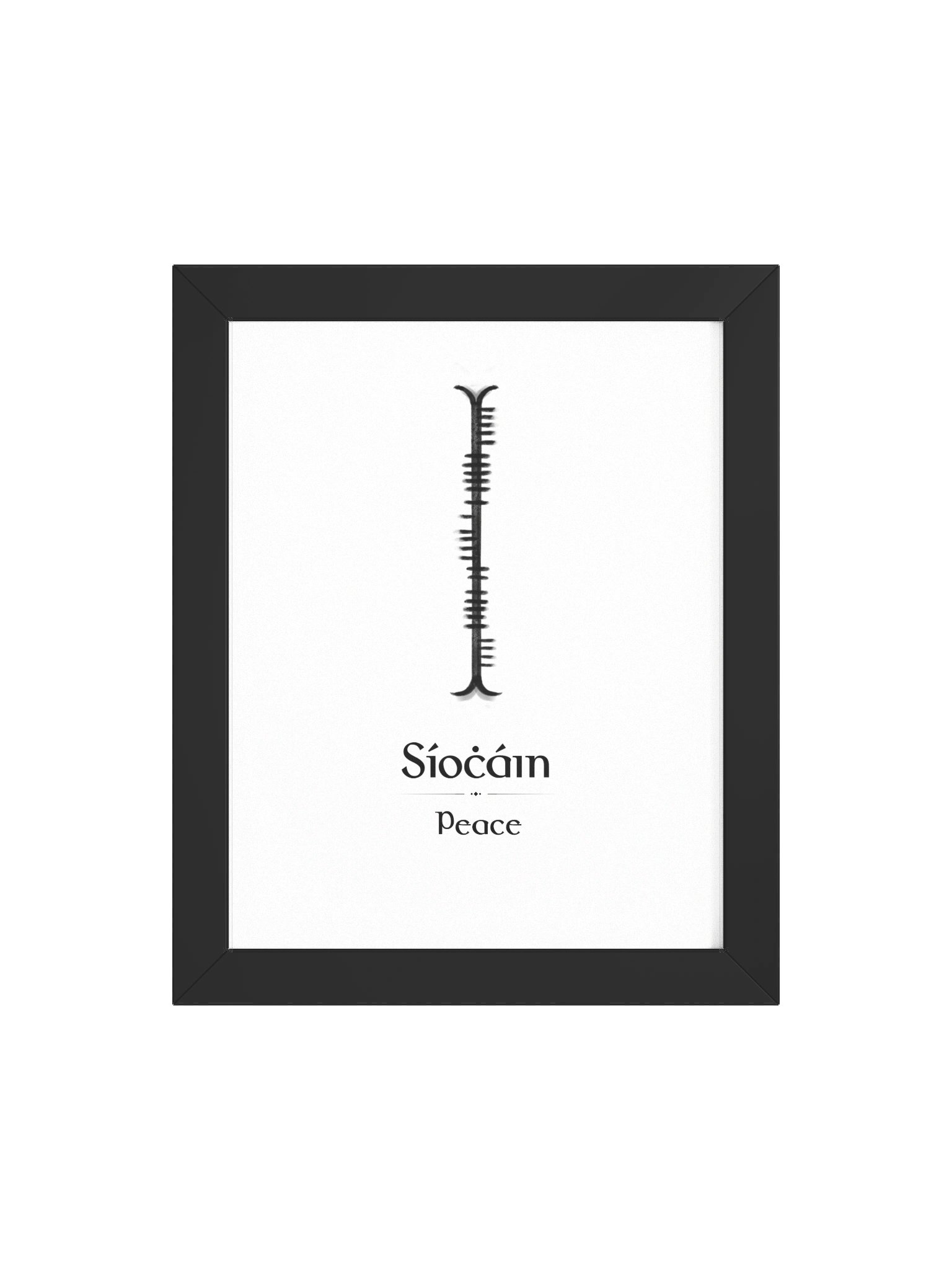 Síocháin – Celtic Peace Ogham Framed Art Print product image (22)