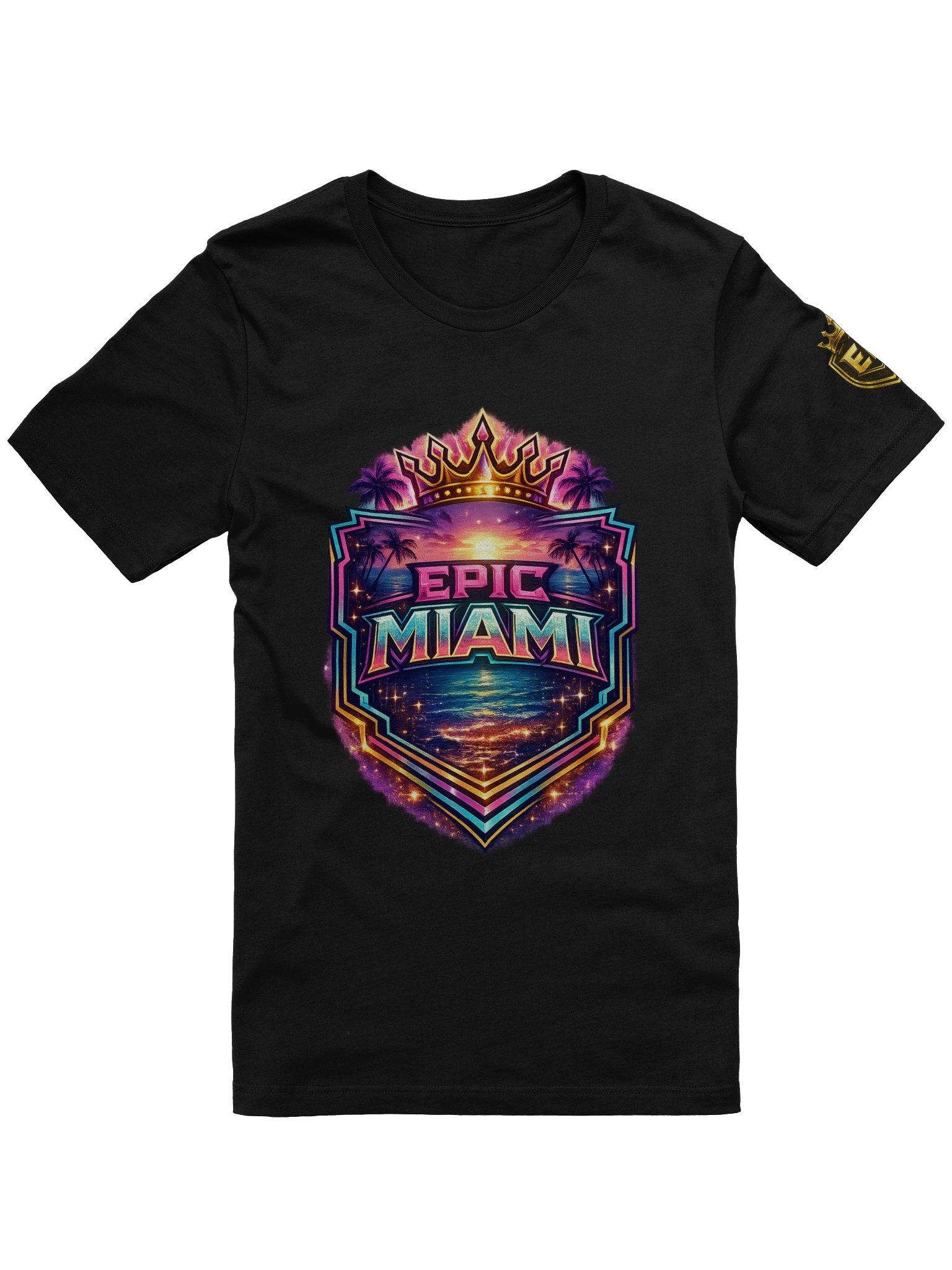 TITLE Epic Miami Crown Series Tee – Aqua & Black | EPICGatorsTV Location Collection product image (1)