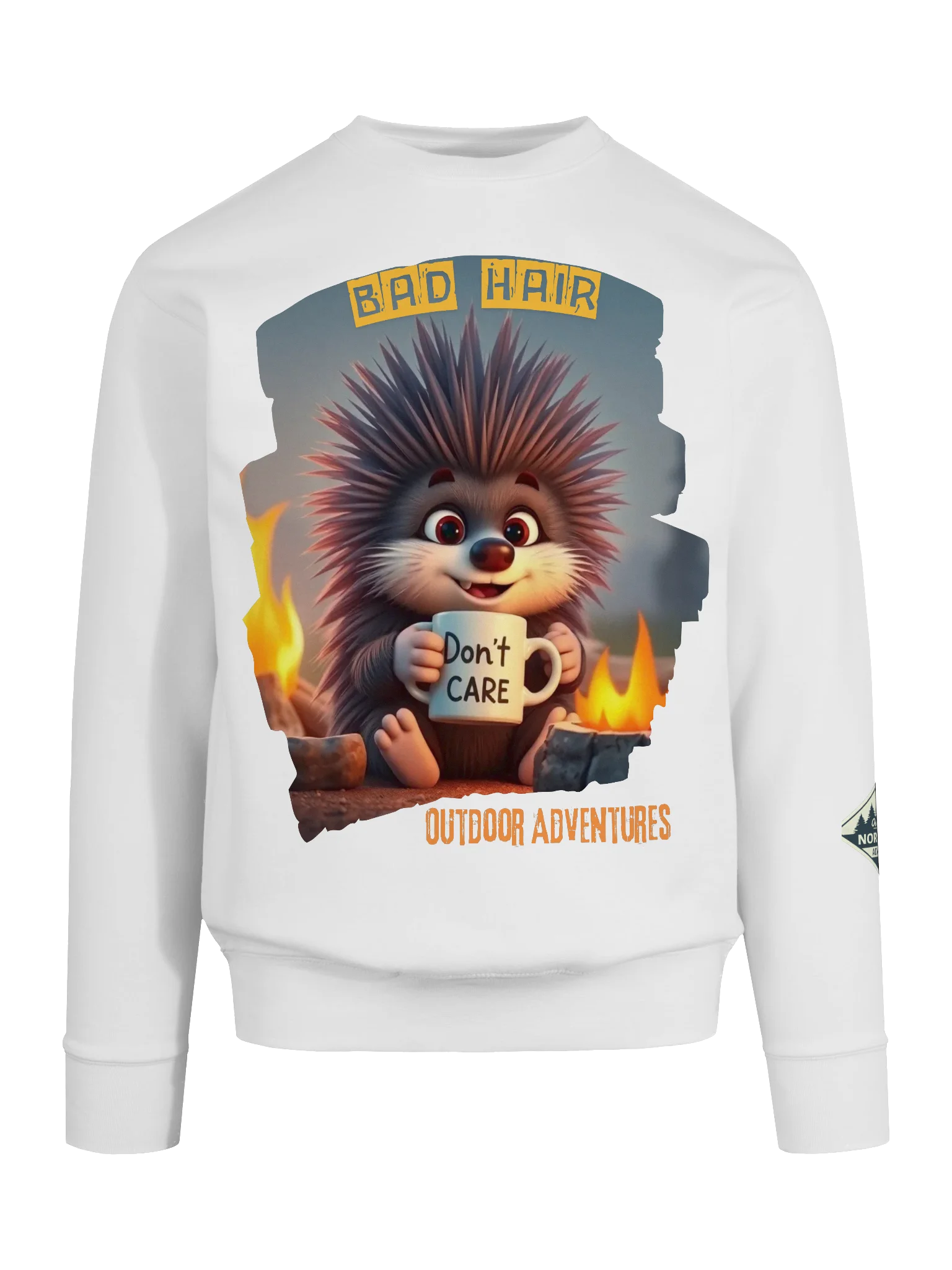 “Bad Hair, Don’t Care” Porcupine Sweatshirt product image (1)