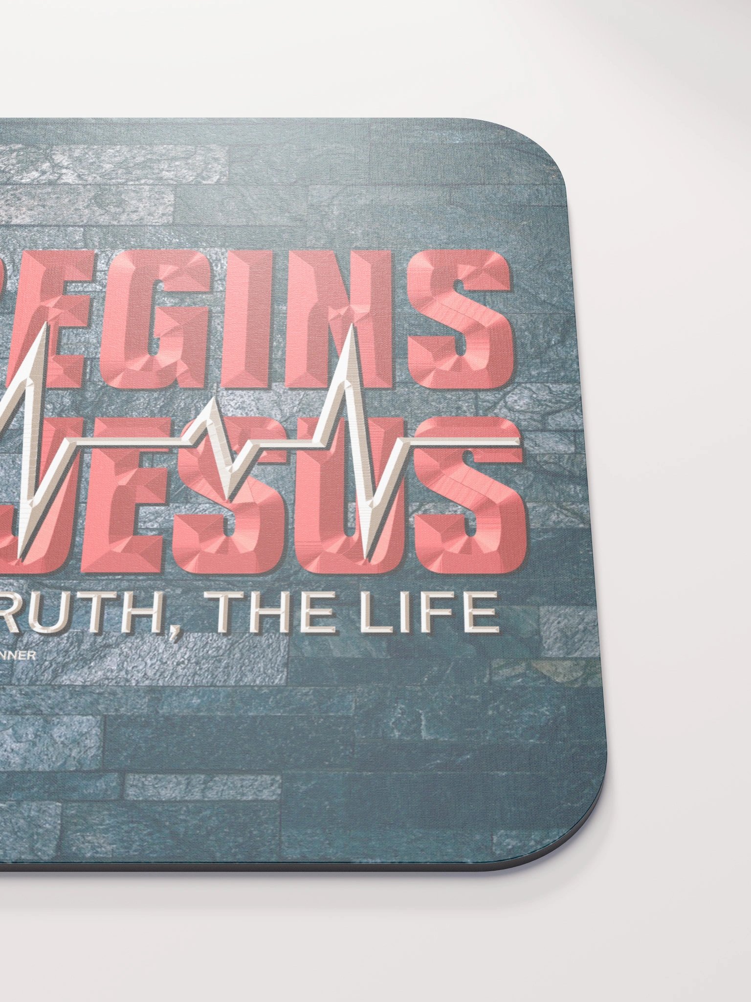 Life begins With Jesus, Blk Mouse Pad BV product image (5)