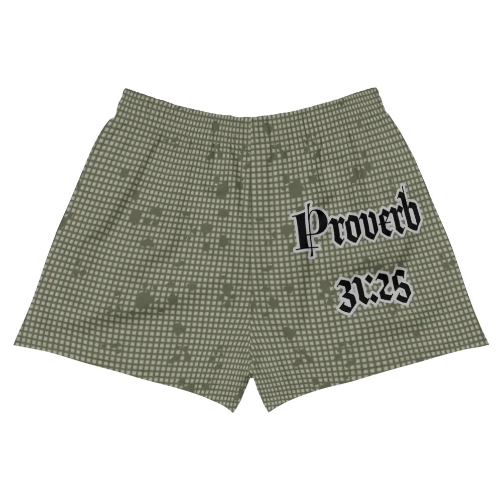 Faithful Camo: Proverb 3:25 Motion Women's Athletic Shorts - Desert Night Camo product image (6)
