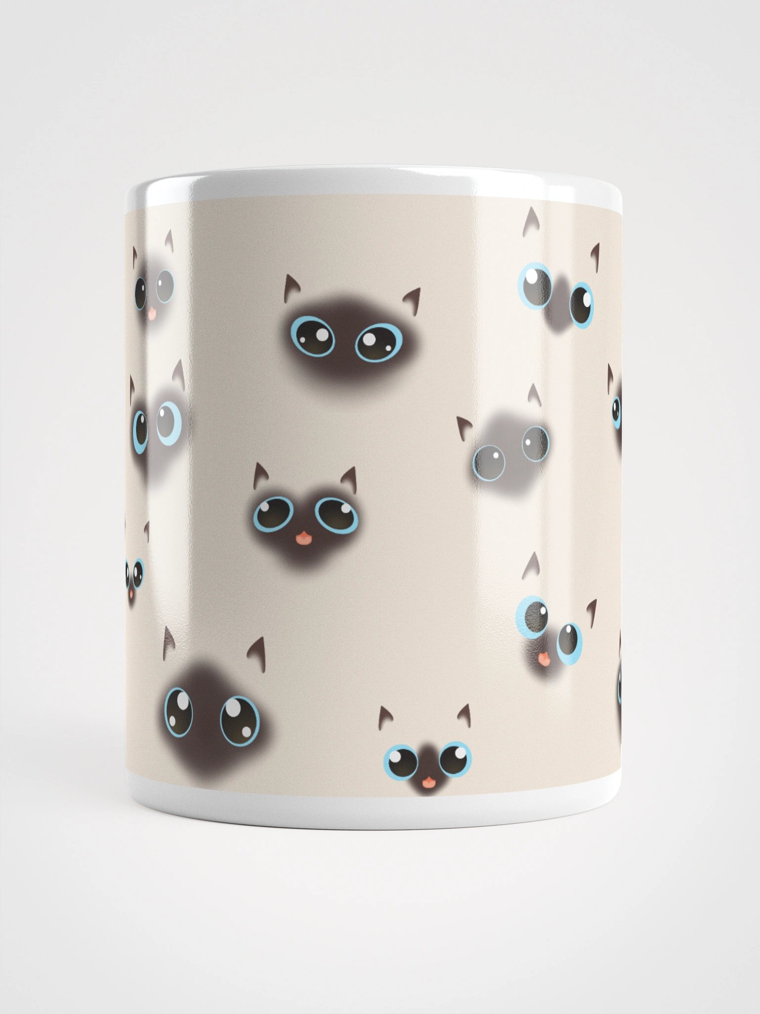 Siamese Cat Faces (Blue Eyes) Mug product image (18)