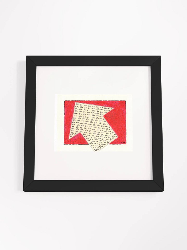 oh oh Panel Card Print Framed product image (2)