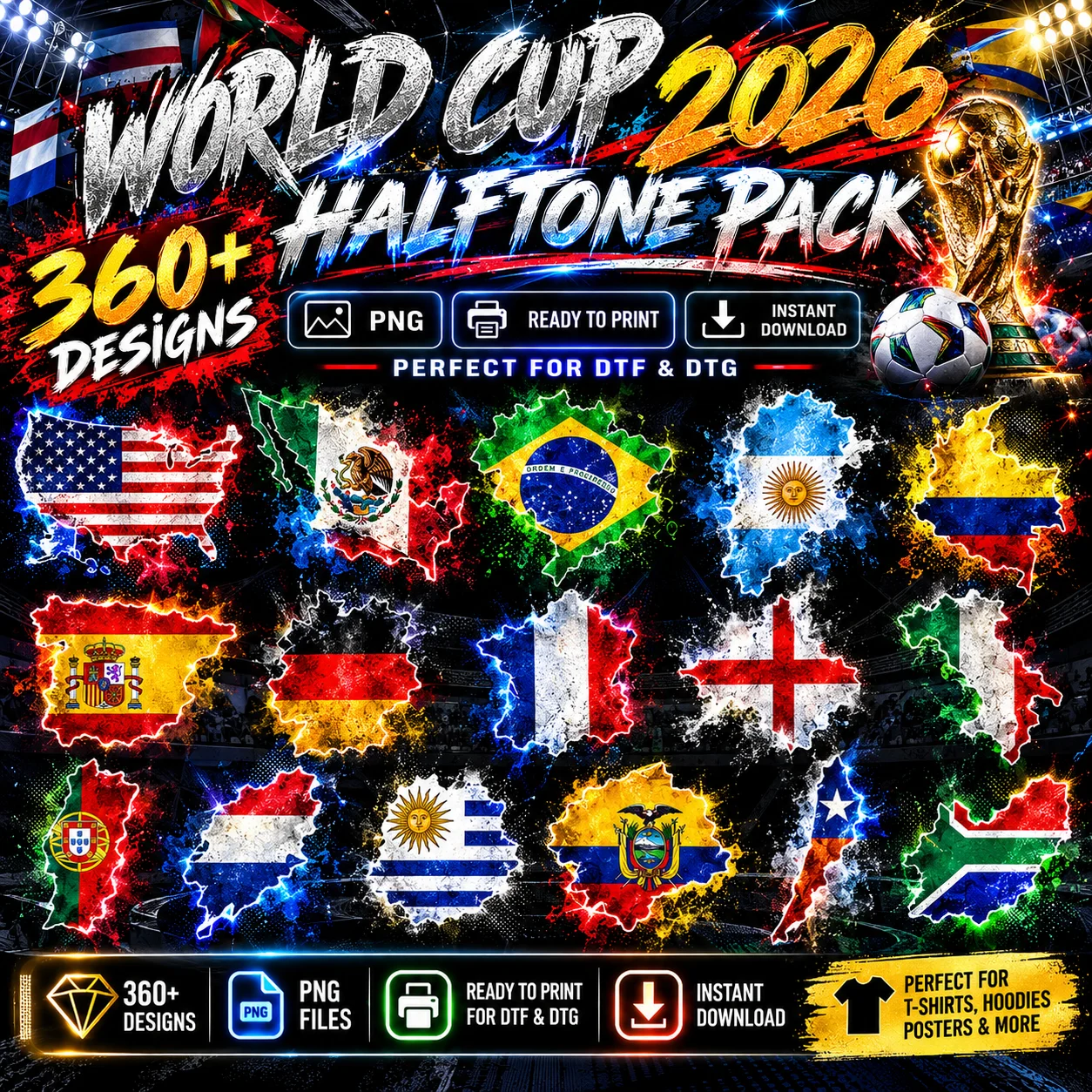 360+ World Cup Designs for Dark Shirts product image (1)