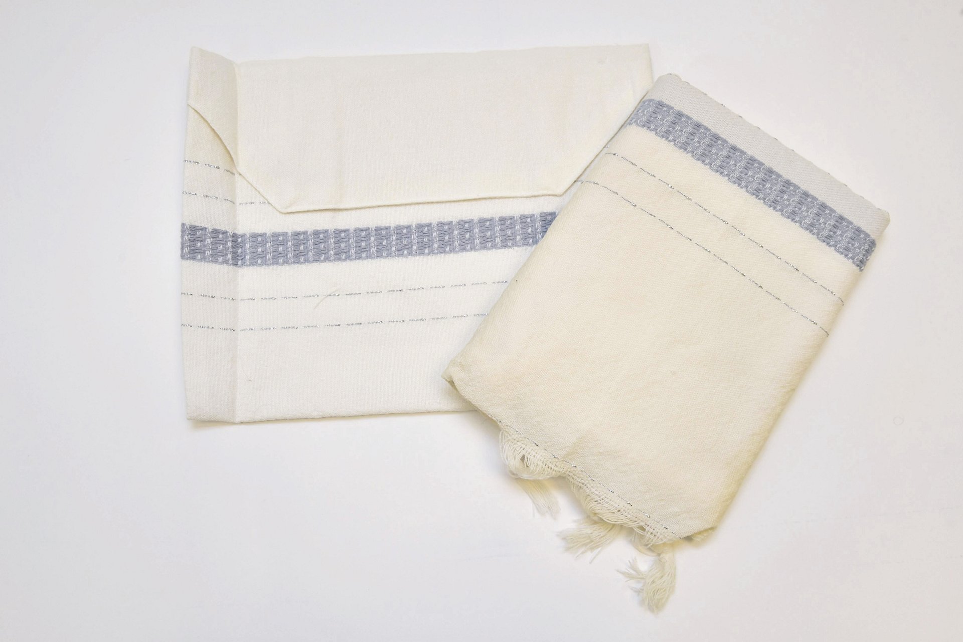 LIGHT BLUE STRIPE -Small Tallit (Prayer Shawl) product image (2)