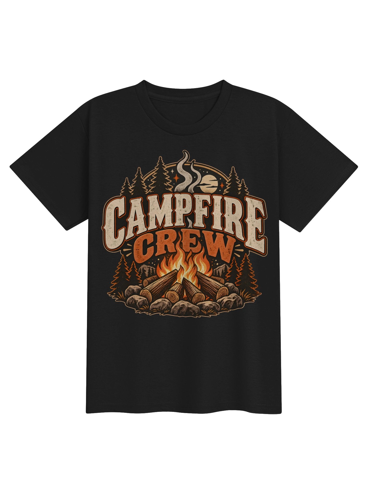 Campfire Crew Vintage Outdoor Badge Youth Tee product image (8)