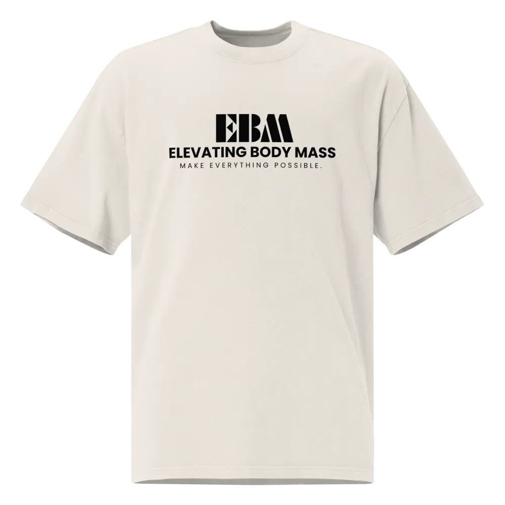 EBM Oversized Faded T-Shirt (Black Logo) product image (1)