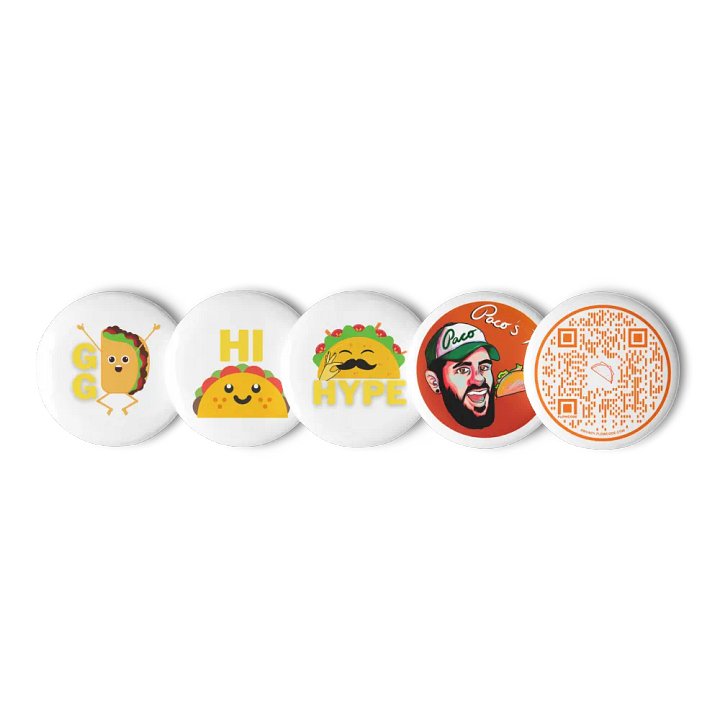 Cheerful Taco Pin Button Set product image (3)
