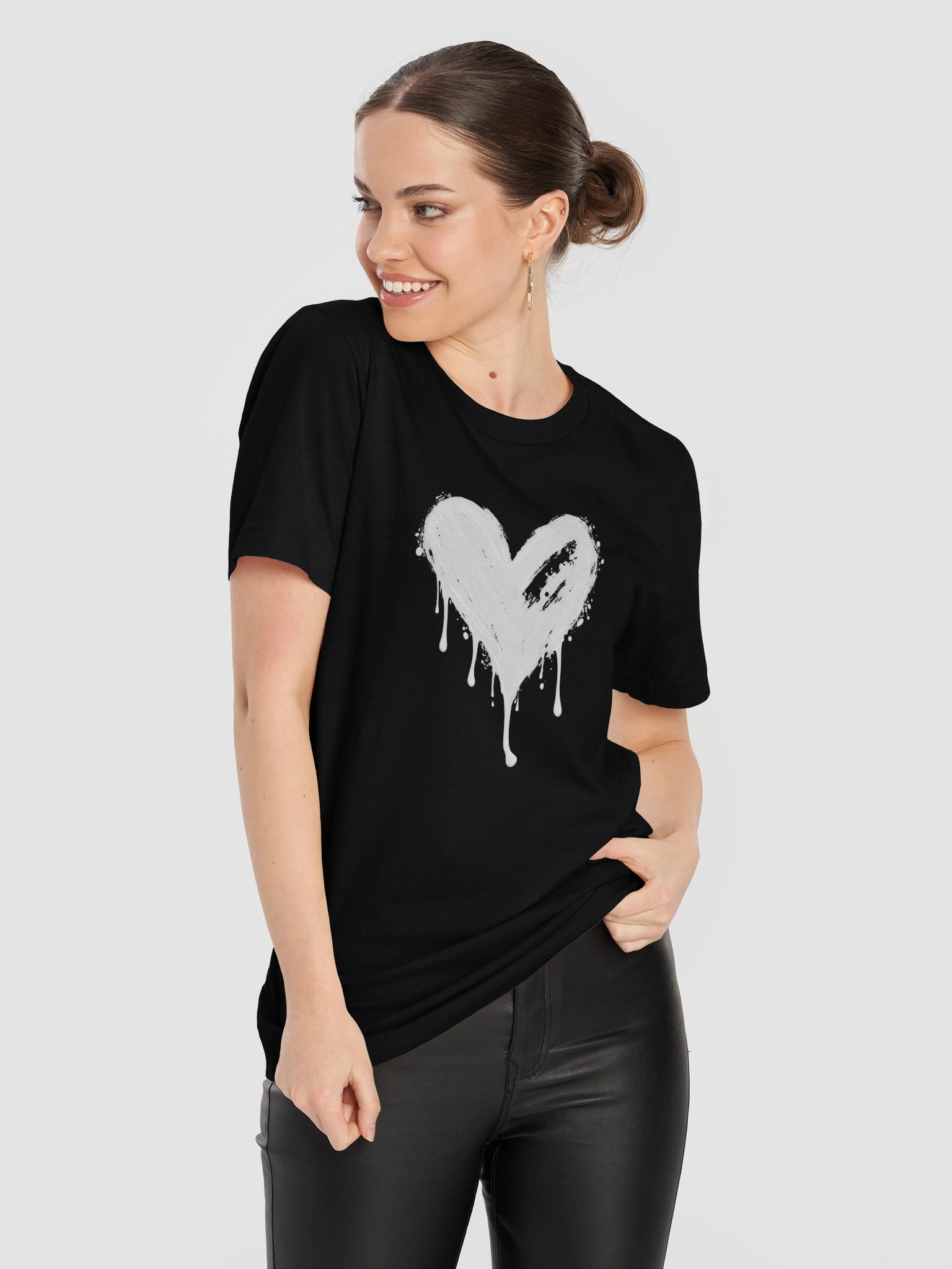 Leaking Heart in Black & White — Eternal Love Signature T-Shirt product image (5)