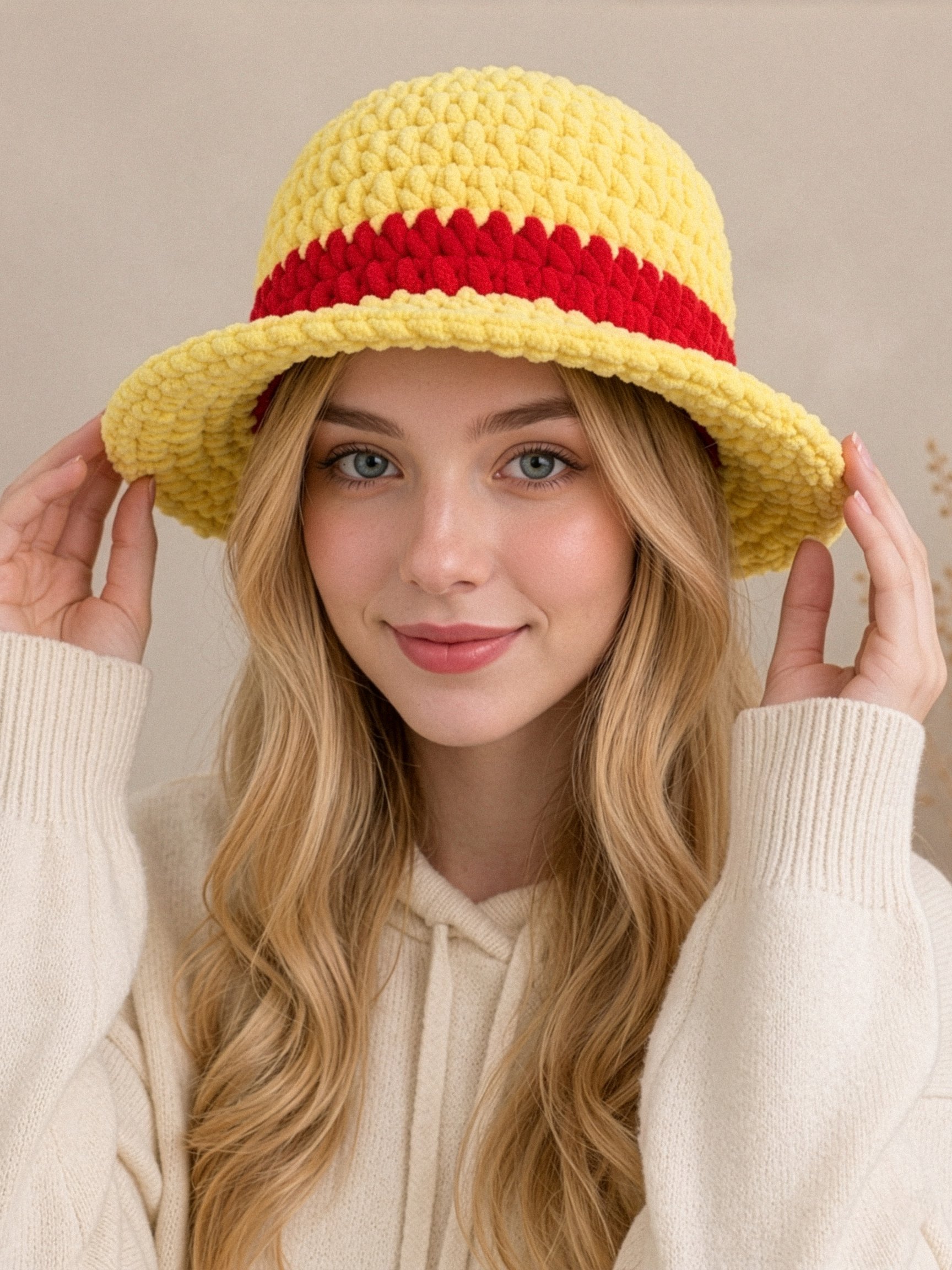 Handmade Crochet Straw Hat Pirate Captain Inspired product image (10)