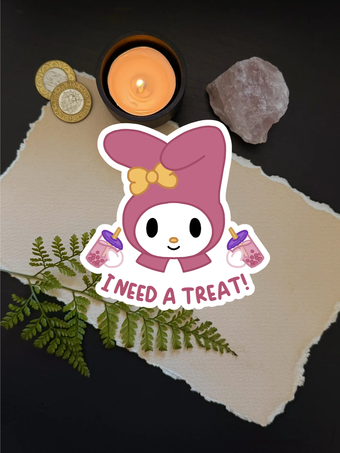 Melo Kawaii Cutie - I Need A Treat! 2.75" Sticker product image (1)