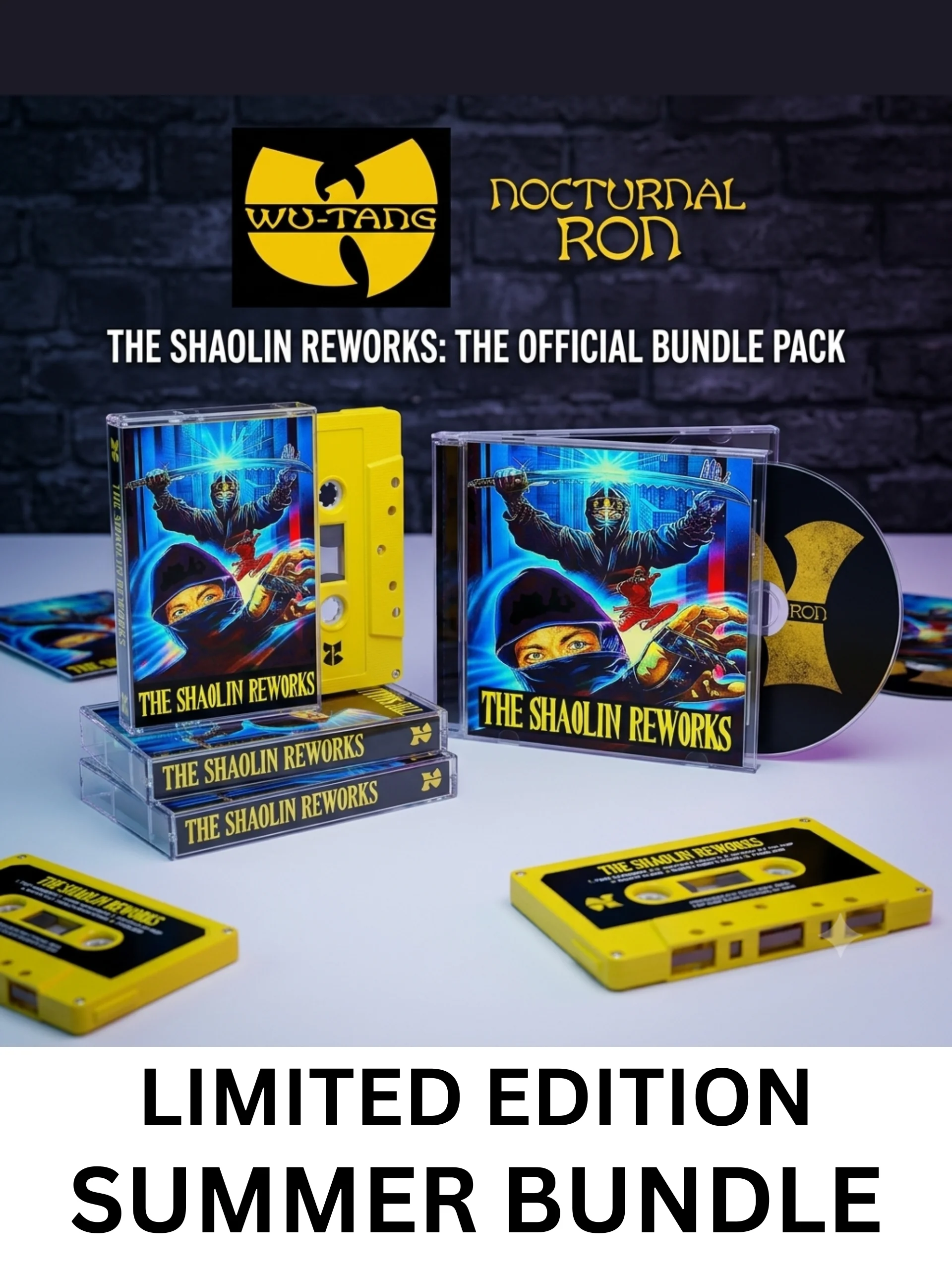 Wu-Tang Clan: Shaolin Reworks - Limited Edition Cassette & Cd Bundle  product image (1)