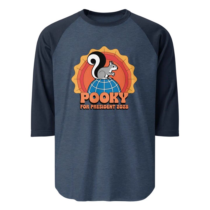 Pooky for President 2028 Raglan Tee product image (1)