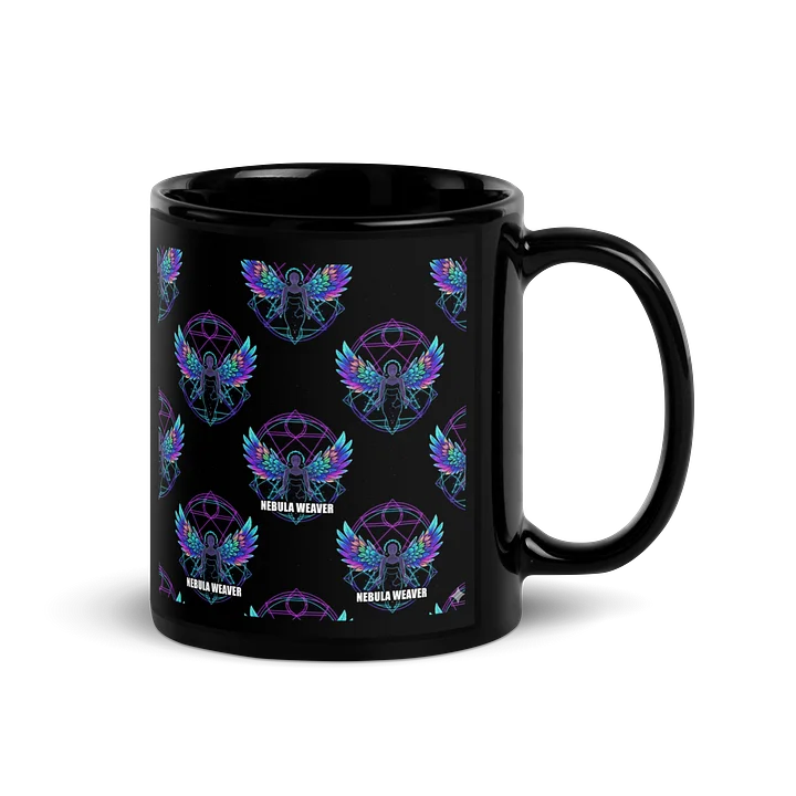 Nebula Weaver Black Glossy Mug product image (3)