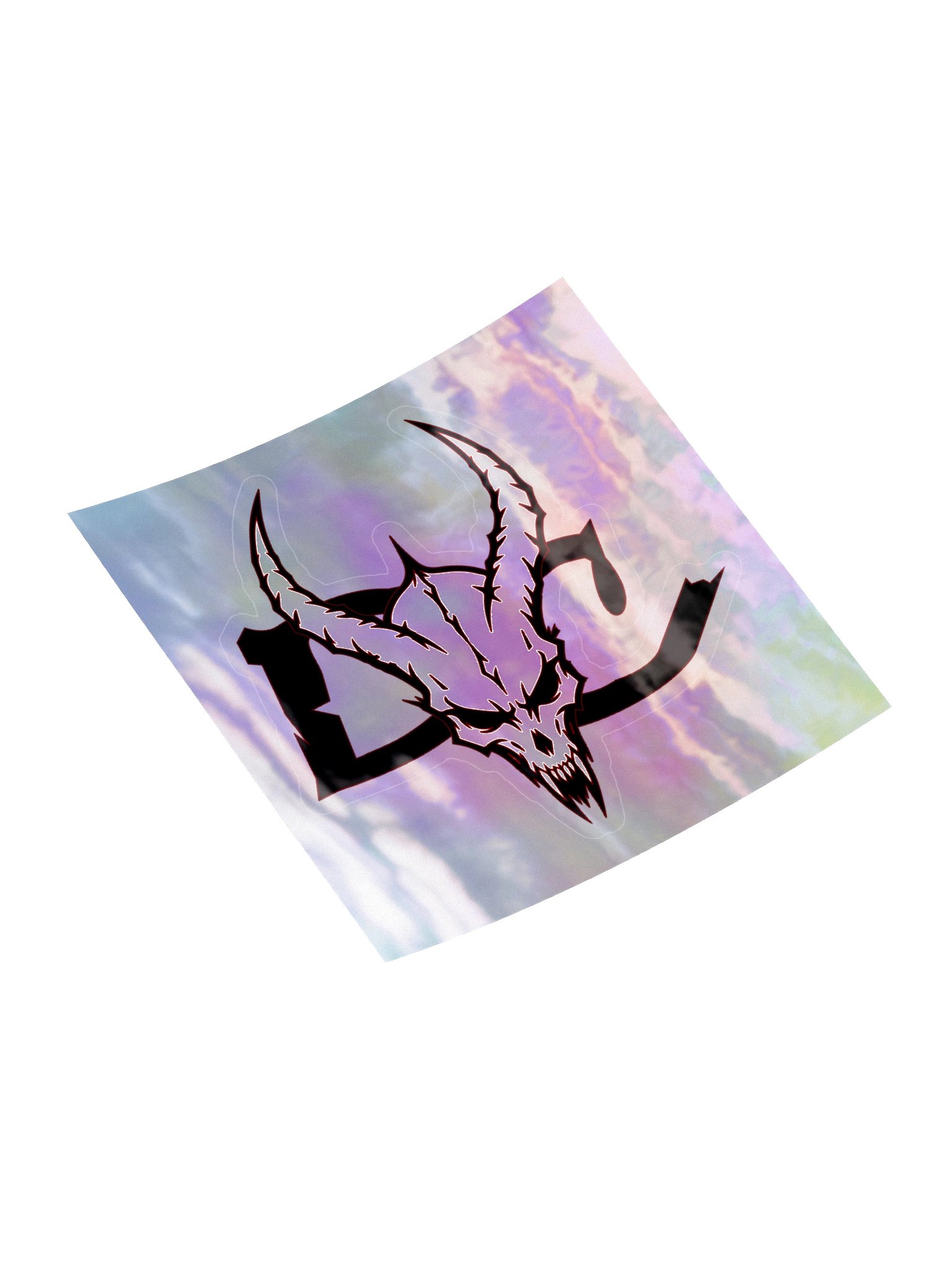 Diabolic Horned Skull Holographic Sticker Sheet product image (11)
