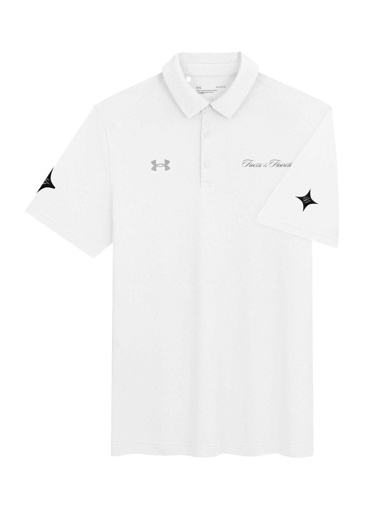 F&F Script x Under Armour® Men's Polo Shirt (WHT) product image (4)