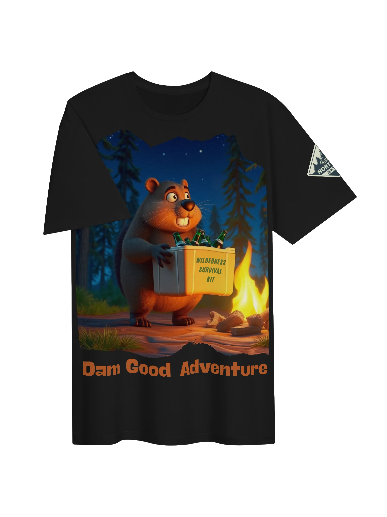 Dam Good Adventure Beaver T-Shirt | Wilderness Survival Kit Cooler product image (16)