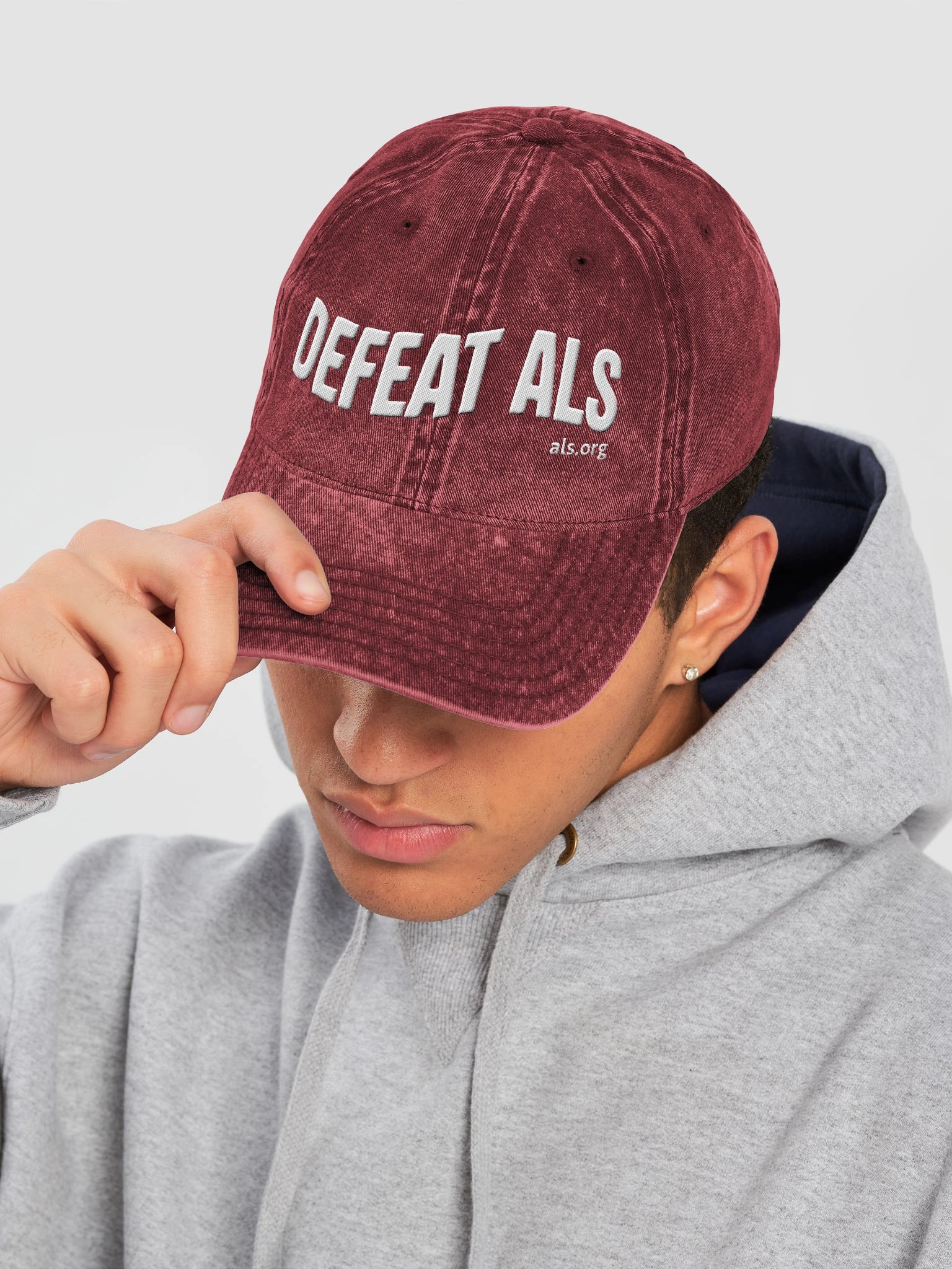 Defeat ALS Vintage Wash Hat - Wavy Text product image (7)