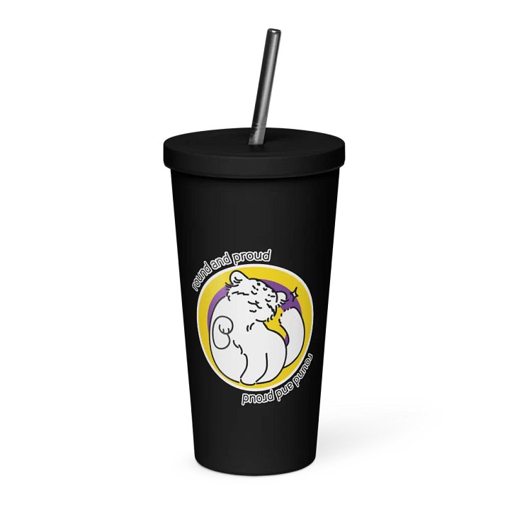 Round and Proud Manul Pride Intersex Version - Insulated Tumbler product image (1)