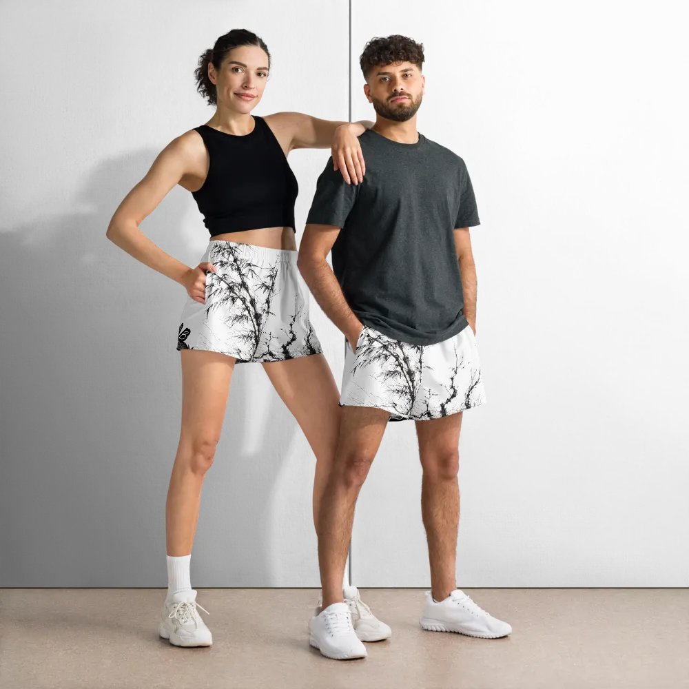 Bamboo Print Unisex Athletic Shorts product image (3)