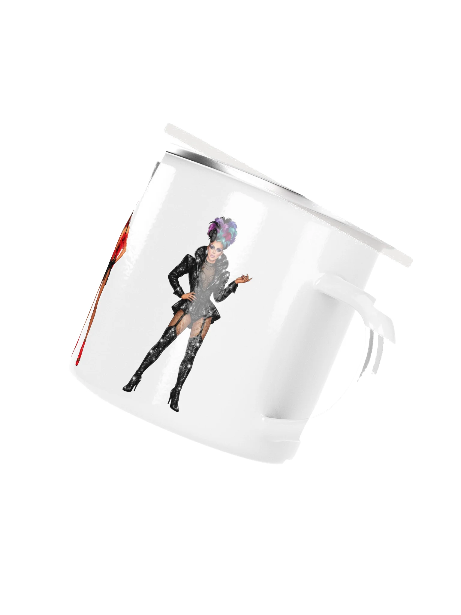 "Season 4 Looks" Wraparound Enamel Mug product image (3)
