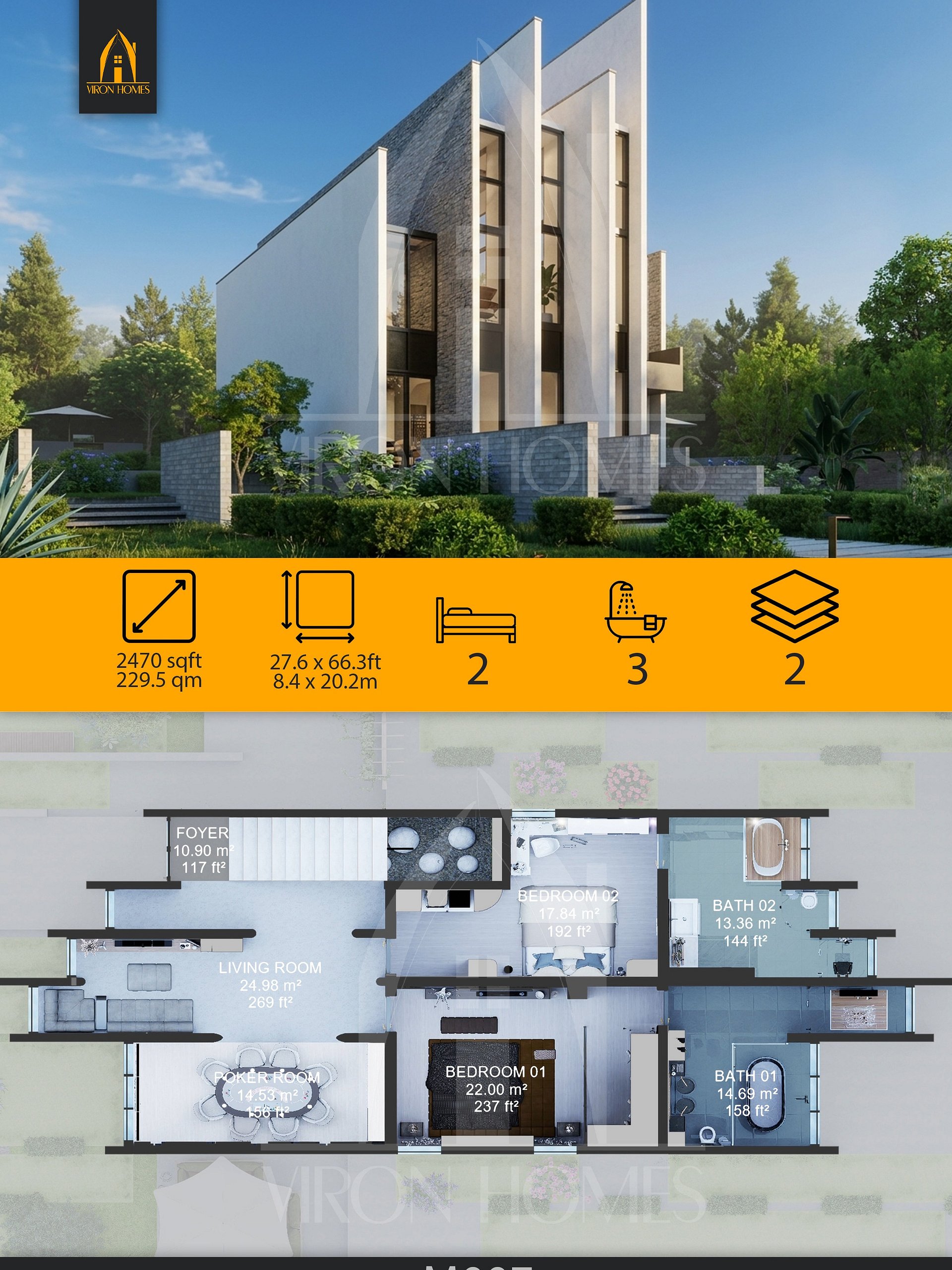 Modern House 007 [M007] - Drawings\Blueprints CAD + PDF - Metric + Imperial product image (4)