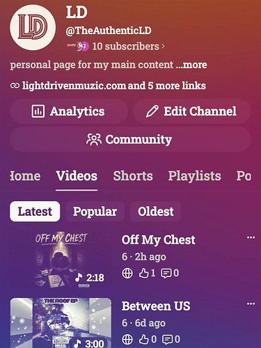 Go hit that subscribe button if you haven't yet on both these YouTube Pages 🔥 muzic being put out one page is a artist page t...