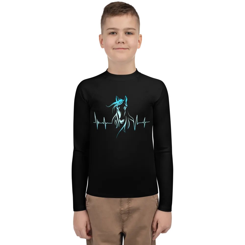 Horse Heartbeat Youth Rash Guard product image (5)