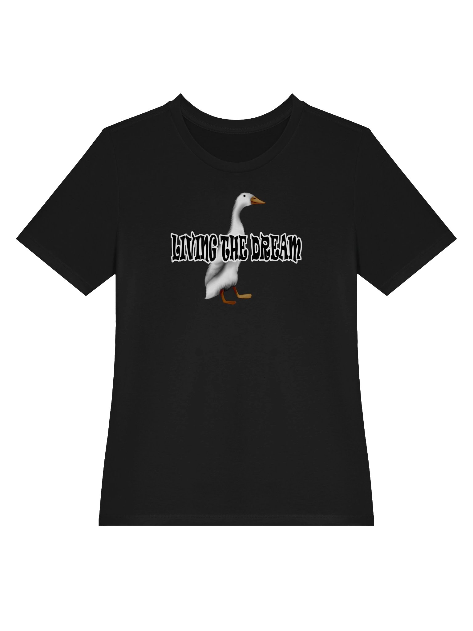 Duck "LIVING THE DREAM" T-Shirt. Women's Bella+Canvas Supersoft Relaxed-fit T-Shirt product image (2)