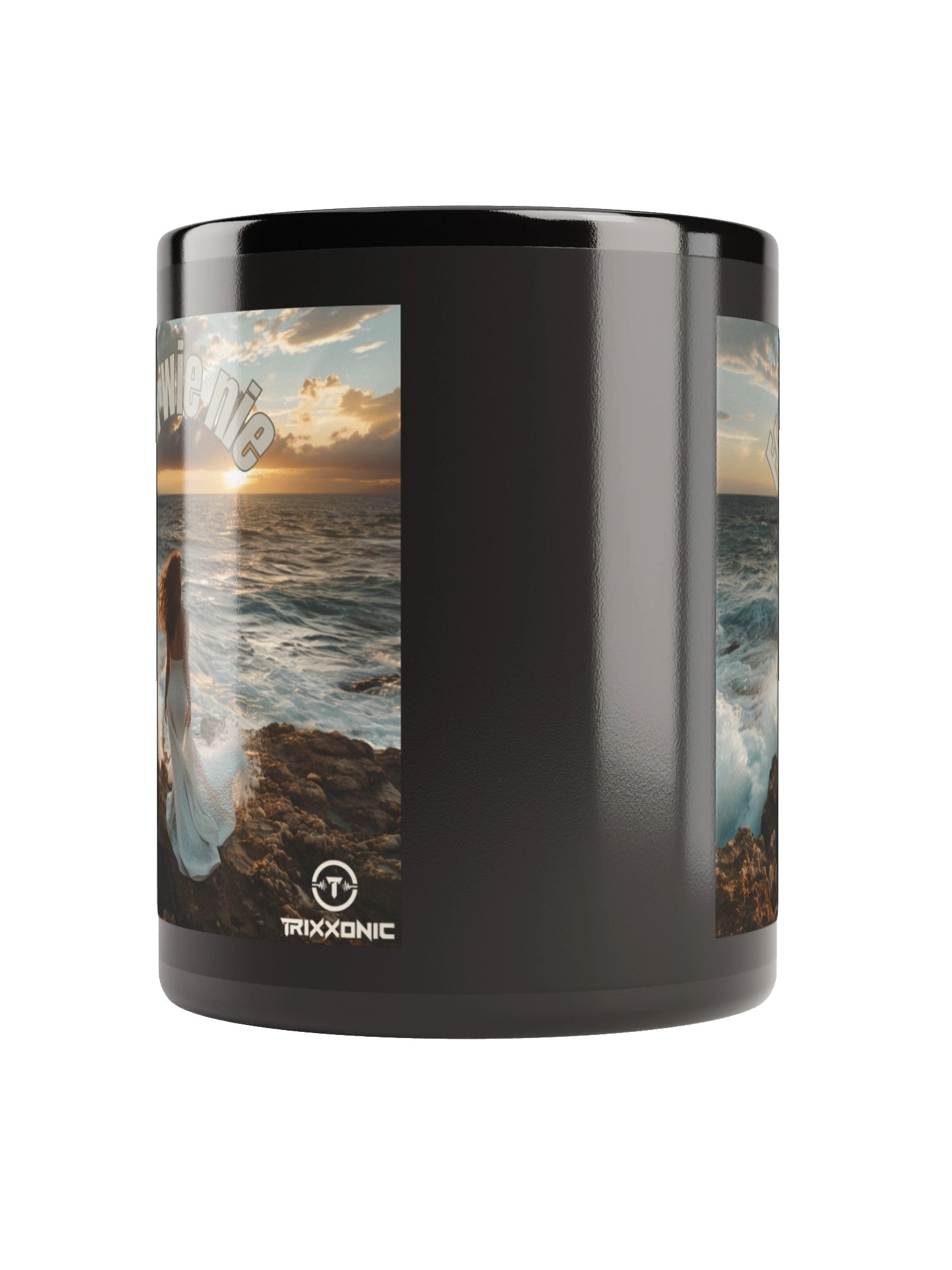 🖤 Black Glossy Mug – „Frei wie Nie“ product image (3)