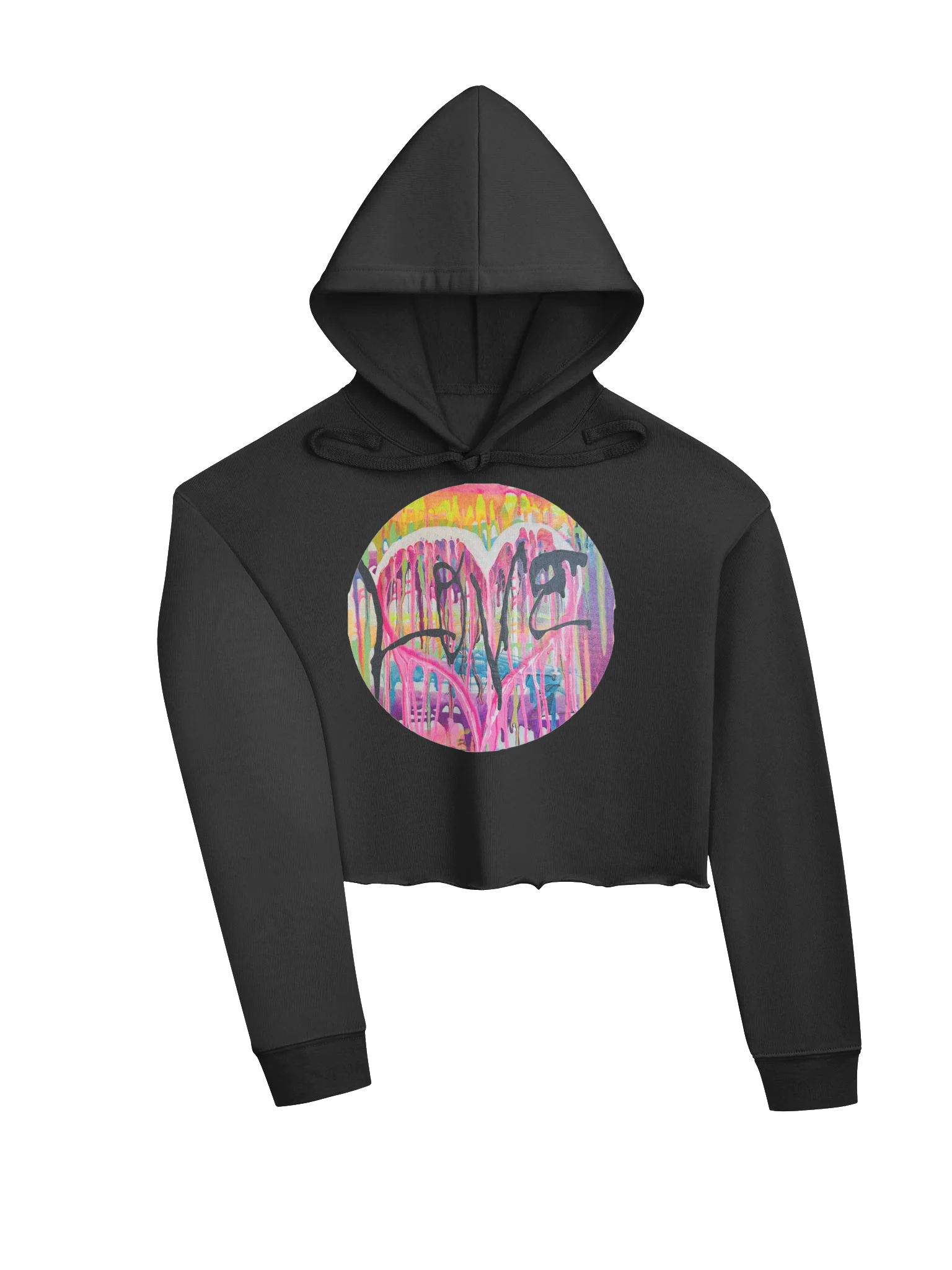 Graffiti Heart Crop Hoodie product image (3)