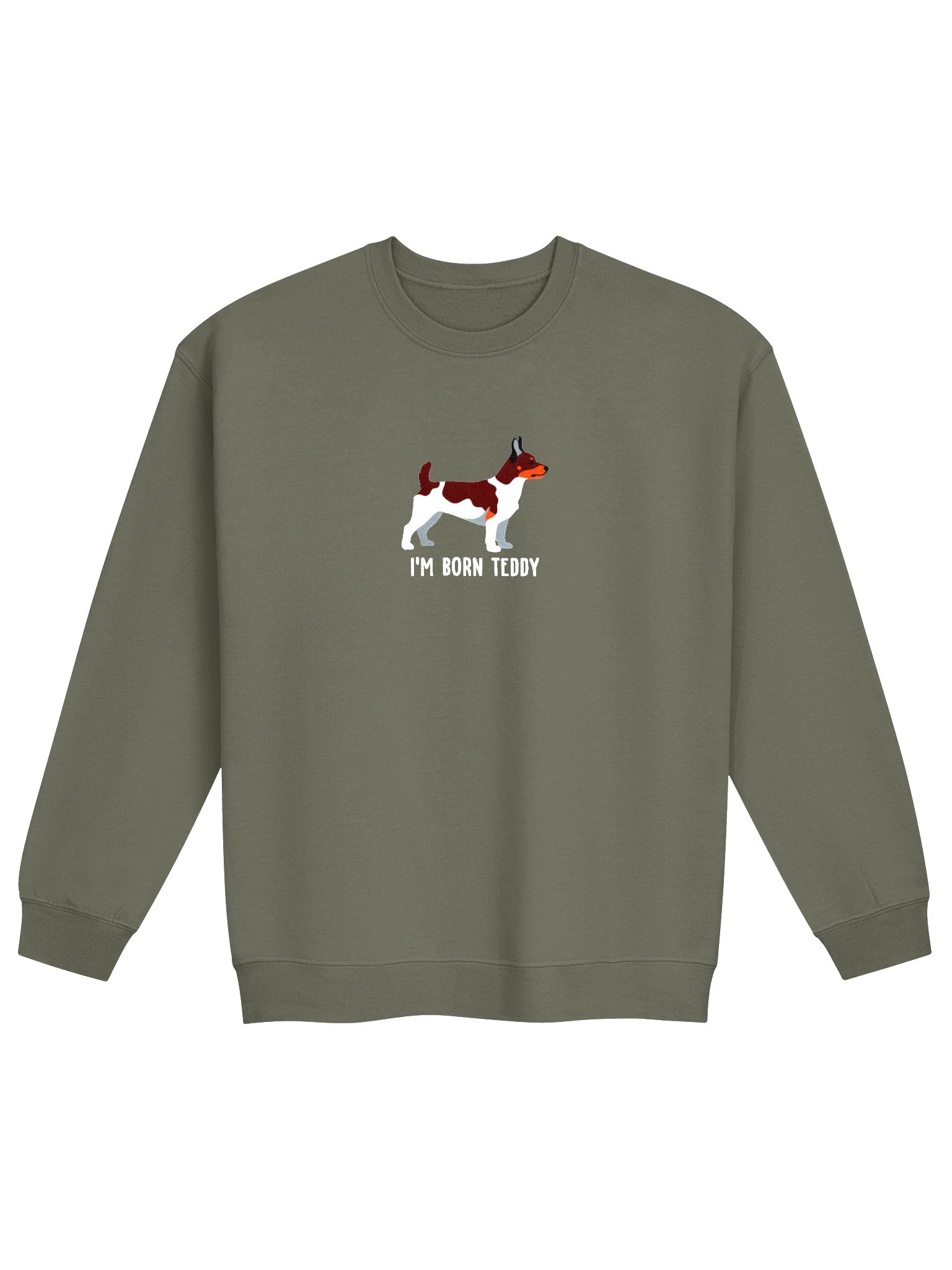 I'm Born Teddy Sweatshirt(Embroidered) of a Theodore Roosevelt Terrier(Red Tricolor) product image (4)