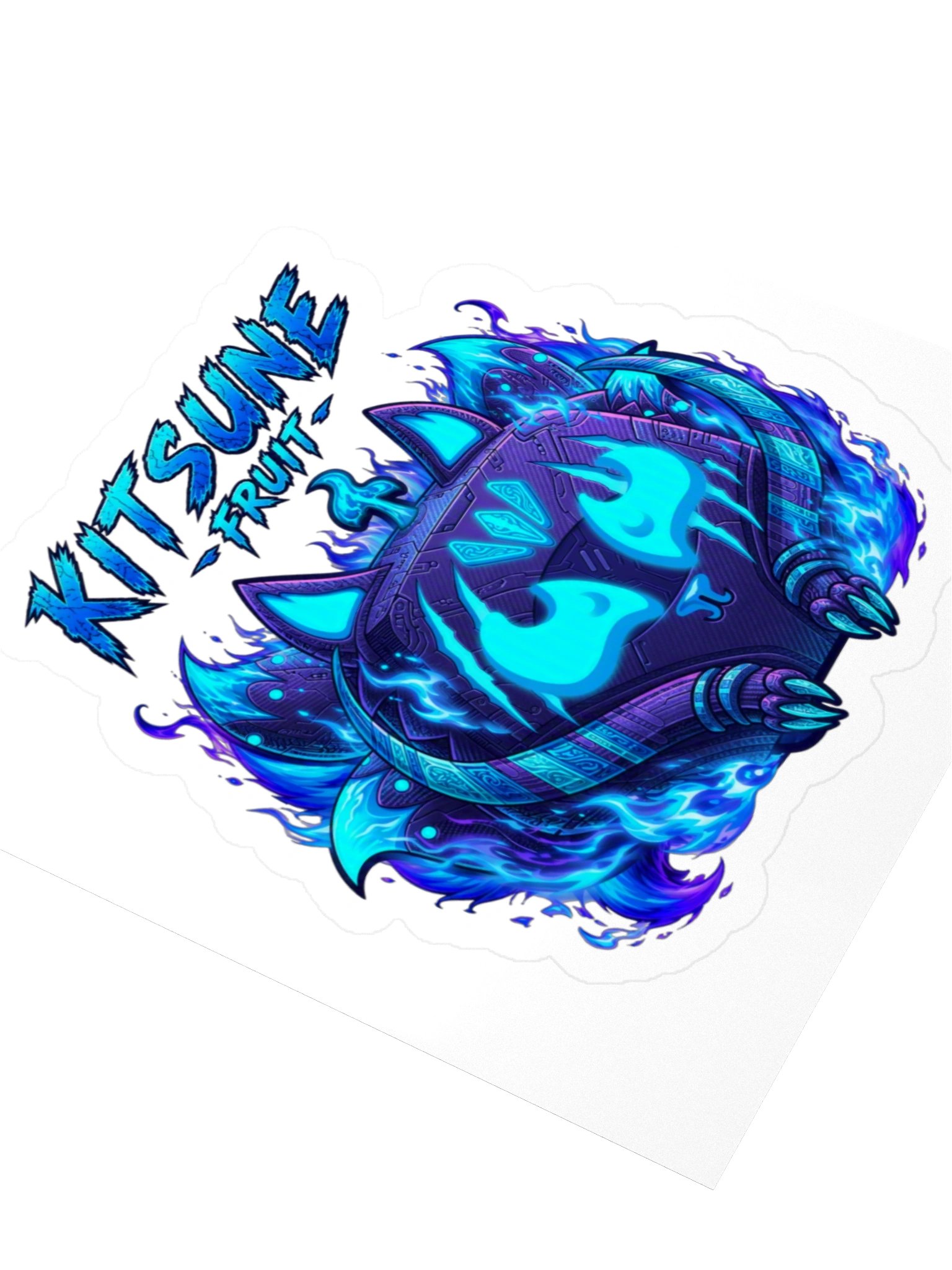 Kitsune Fruit Sticker 3x3" Blox Fruits Gamer Gift For Kids product image (3)