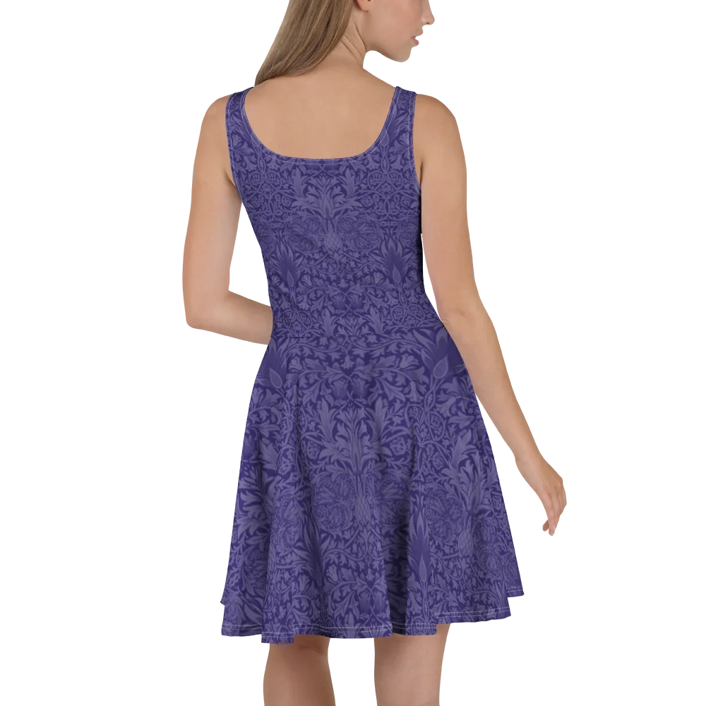 Purple Ornamental Floral Skater Dress product image (4)