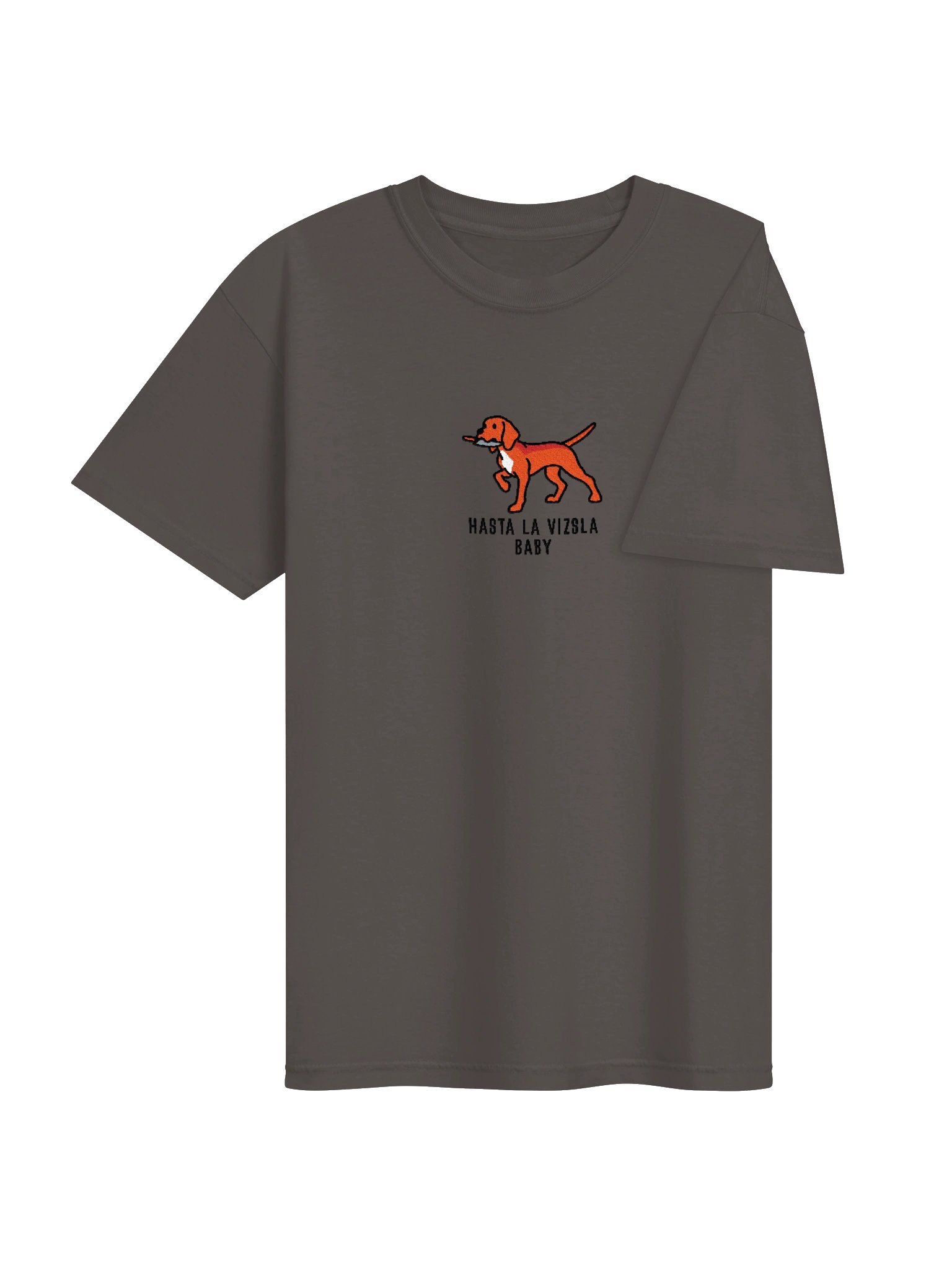 Hasta La Vizsla, Baby Funny Chibi-Style Embroidered T-Shirt for Vizsla Owners product image (23)