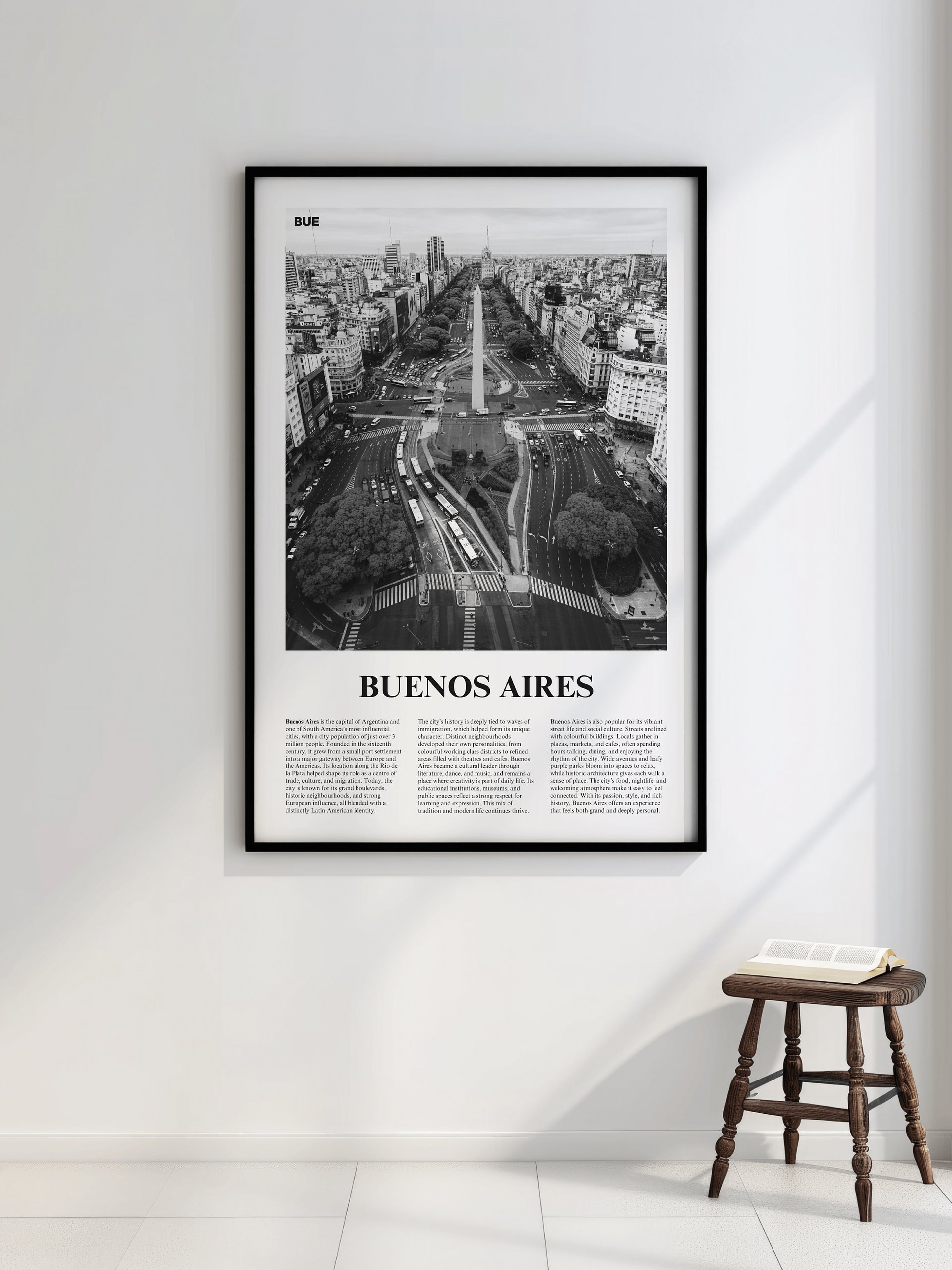 Buenos Aires 01 Newspaper Poster | Framed product image (2)